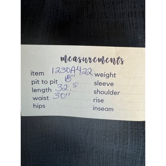 2/$30 Madewell Small Texture & Thread Navy Sleeveless Dress Tie Waist - Picture 14 of 15